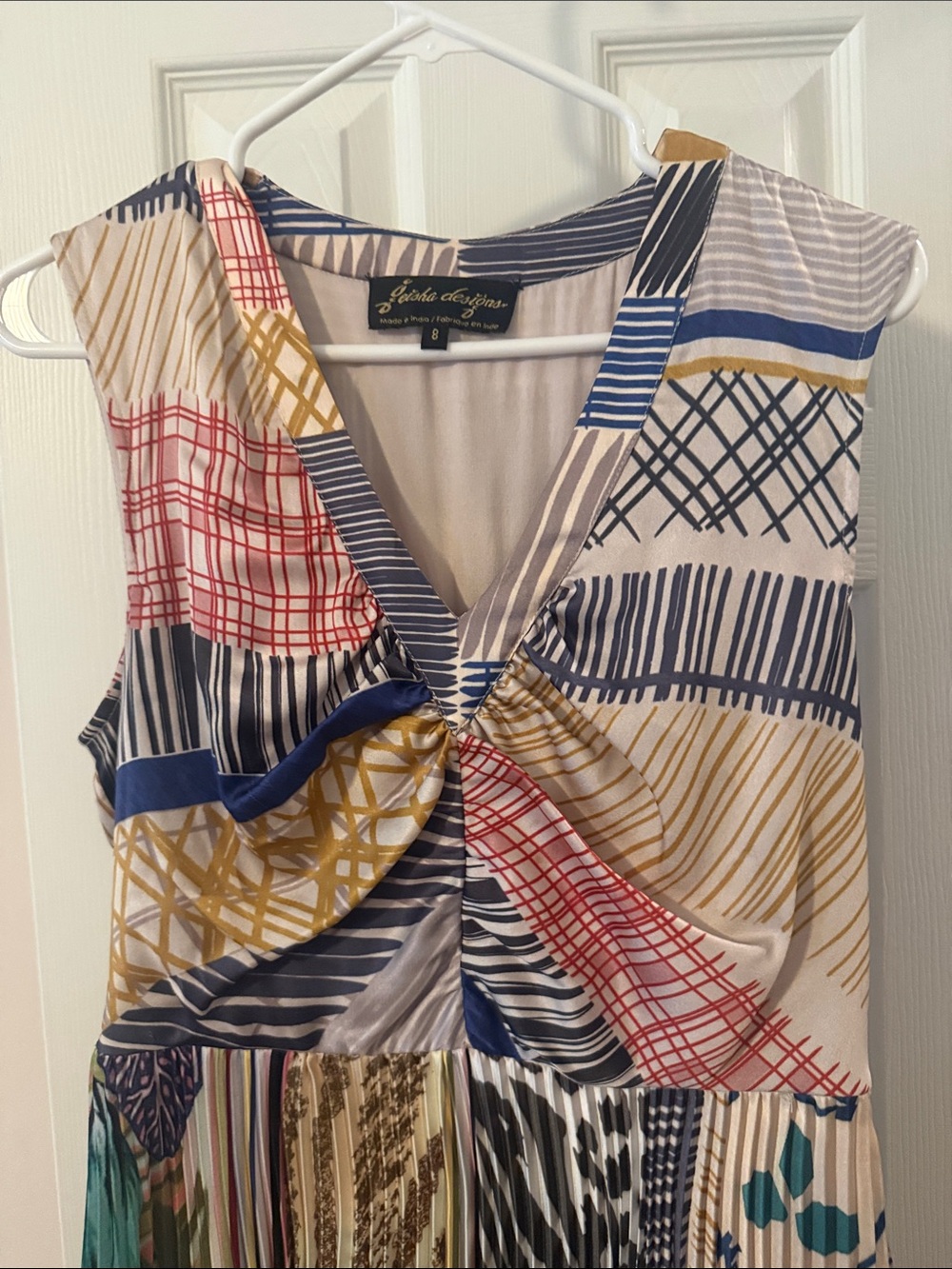 Anthropologie Multicolor Twist-Front Midi Dress